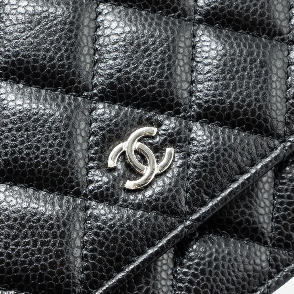 Chanel Classic Wallet On Chain Caviar Black  (microchip)
