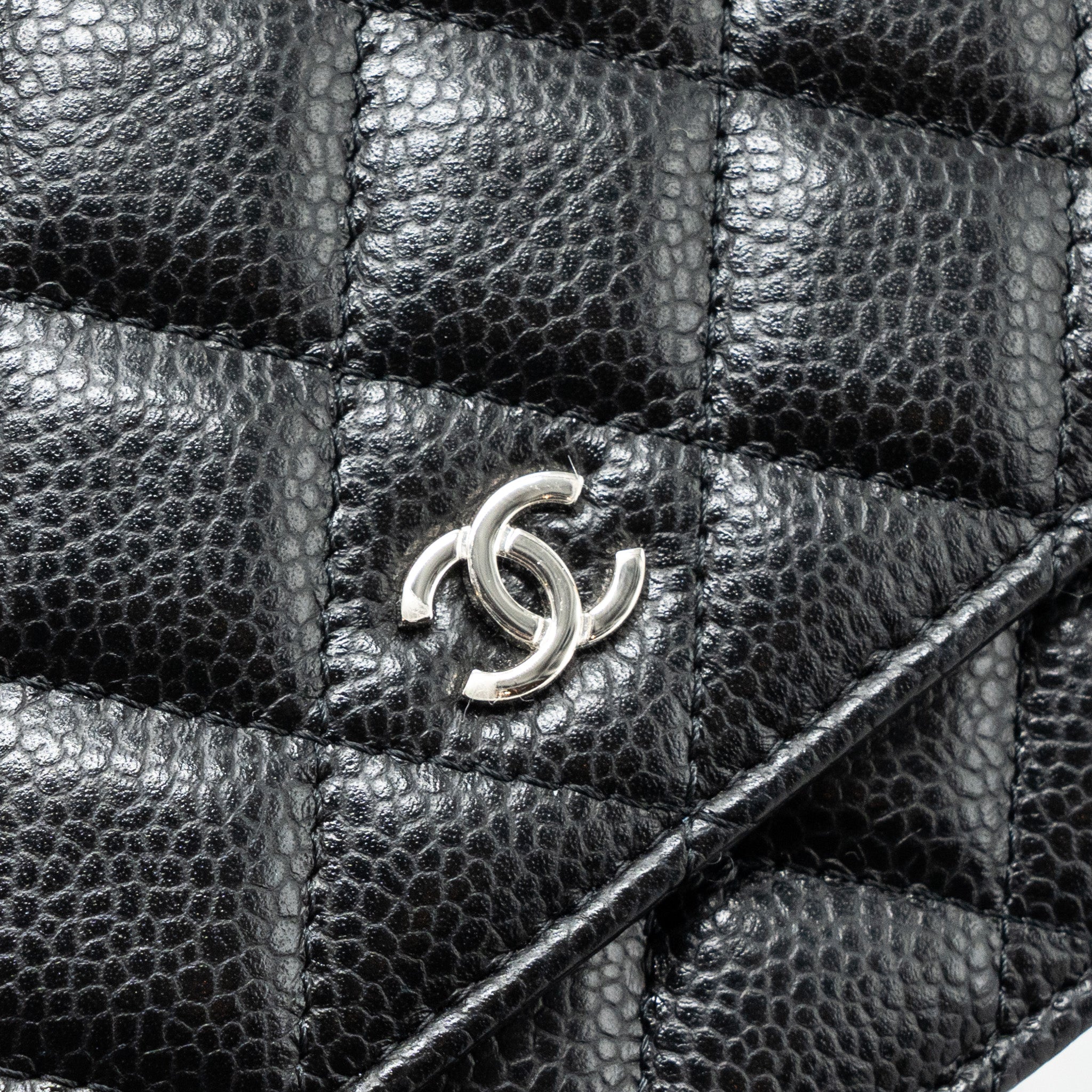 Chanel Classic Wallet On Chain Caviar Black  (microchip)