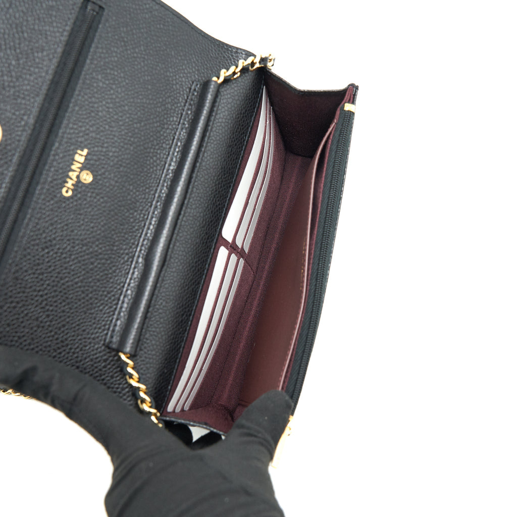 Chanel Classic Wallet on Chain Caviar black