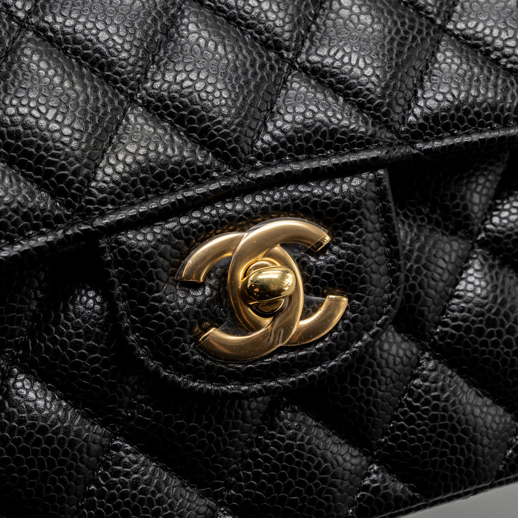 Chanel Small Classic double FLAP BAG Caviar black