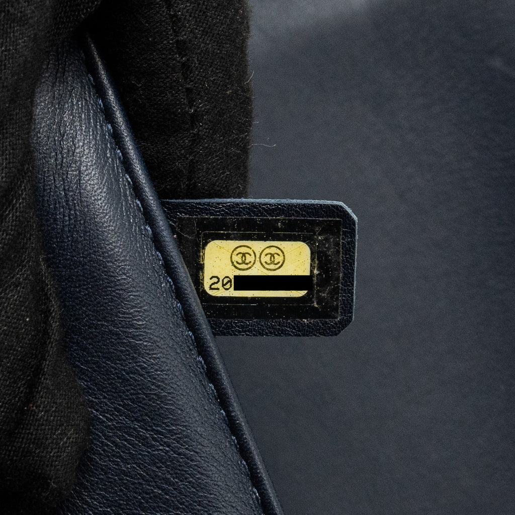 CHANEL Medium Boy Bag Calfskin Navy