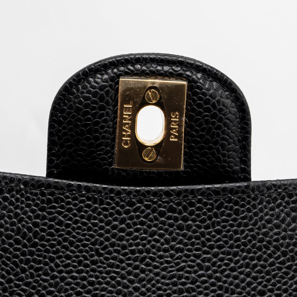 Chanel Small Classic double FLAP BAG Caviar black