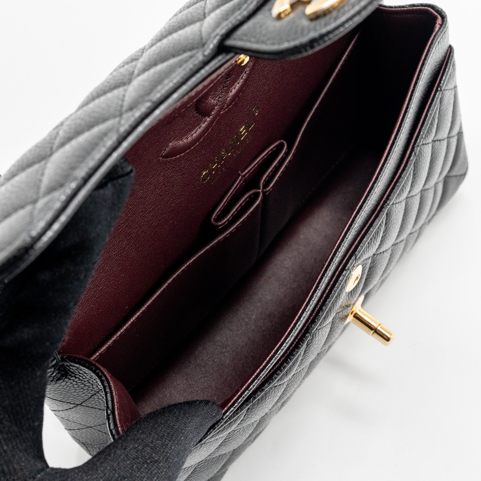 Chanel Small Classic double FLAP BAG Caviar black