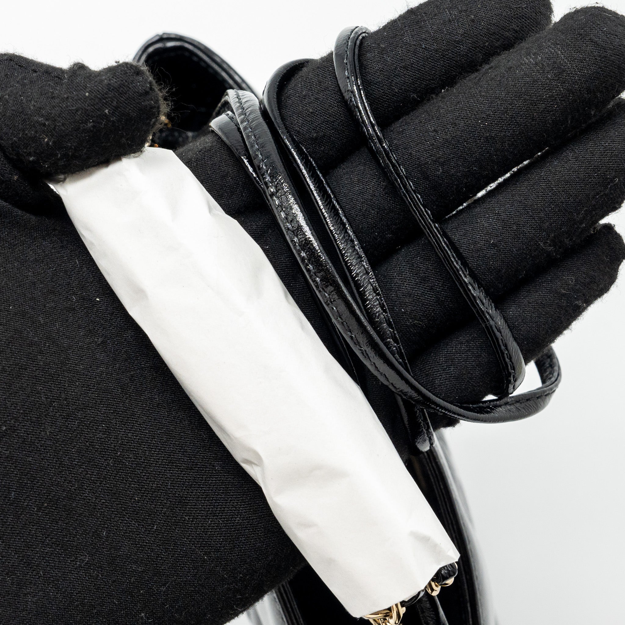 Chanel 24S Mini 31 Bag shiny Lambskin black  (microchip)