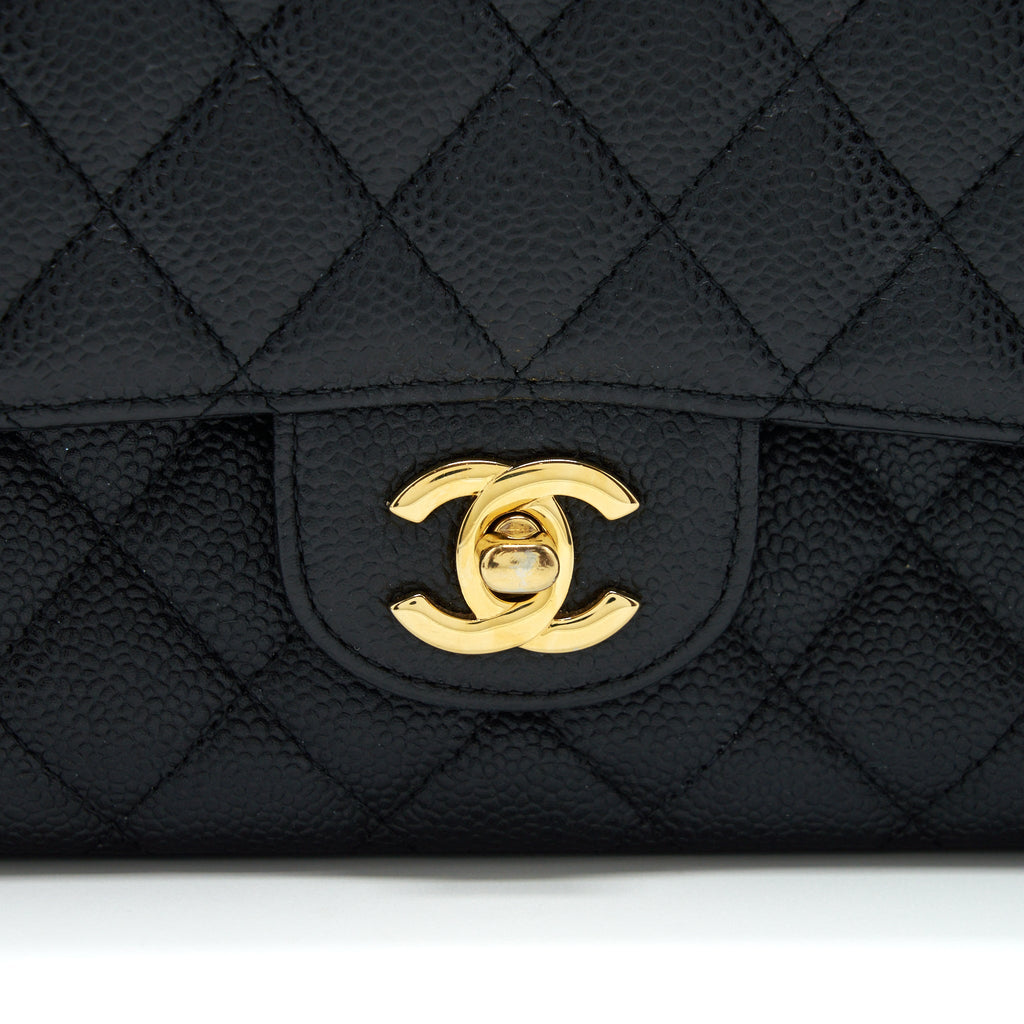 Chanel Medium Classic Double Flap Bag Caviar Black