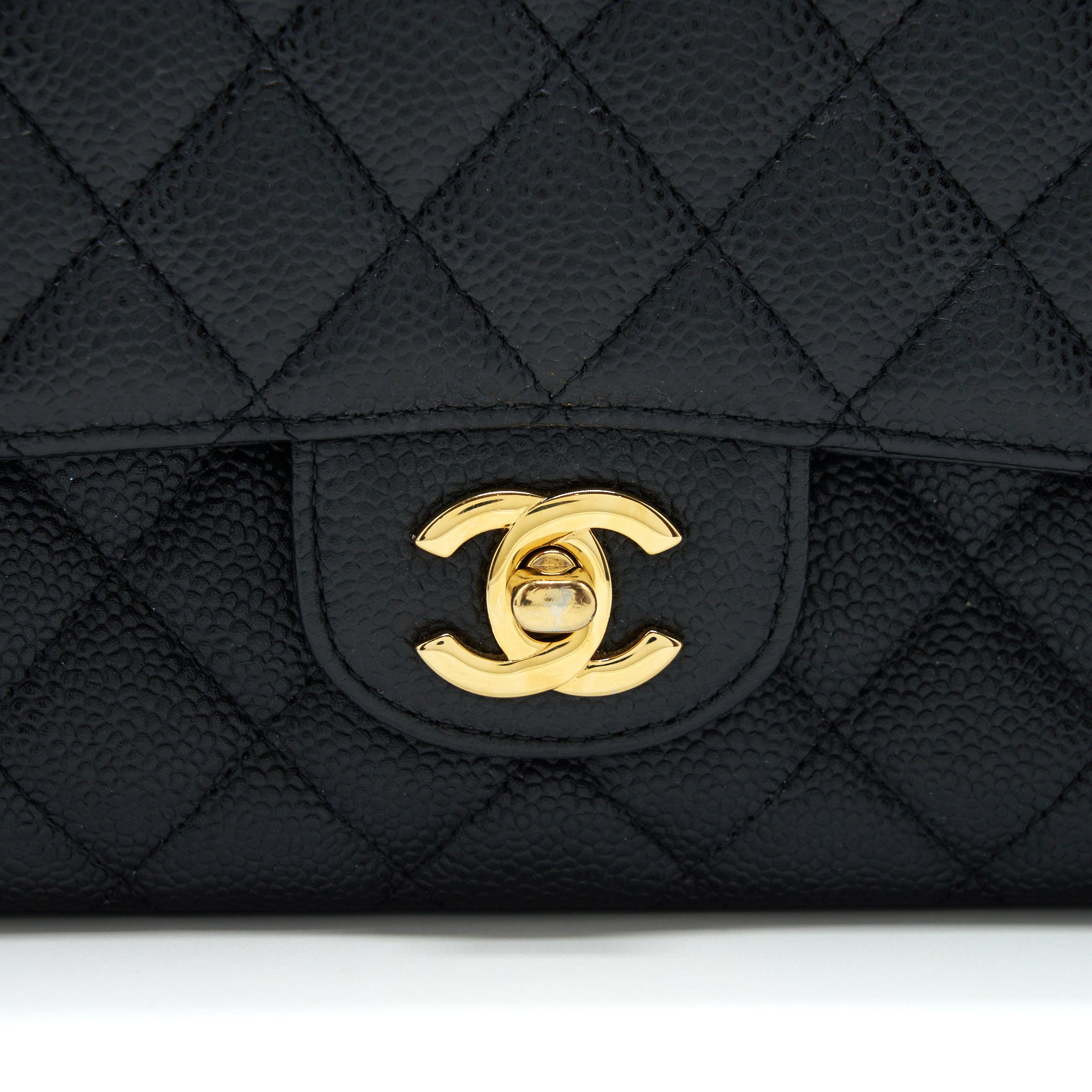 Chanel Medium Classic Double Flap Bag Caviar Black
