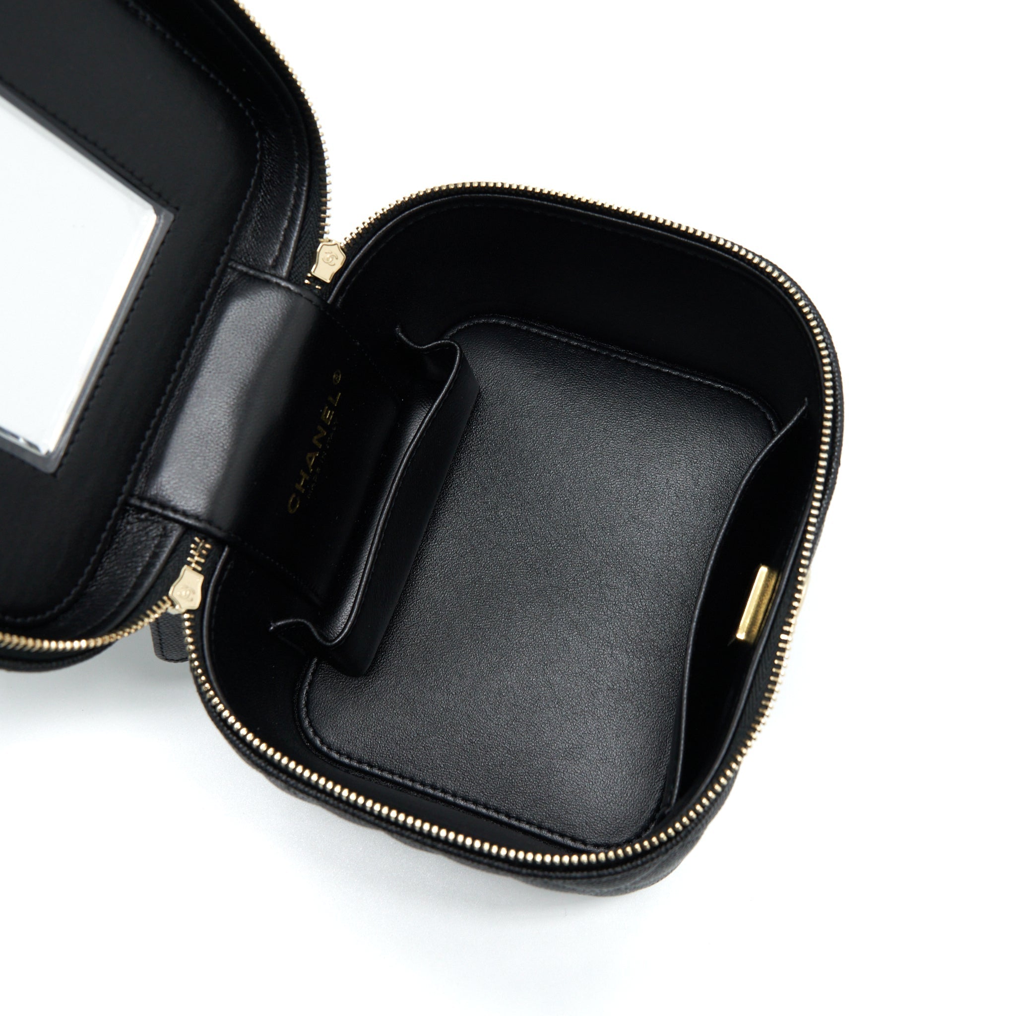 Chanel 22S Top Handle Vanity Caviar Black L