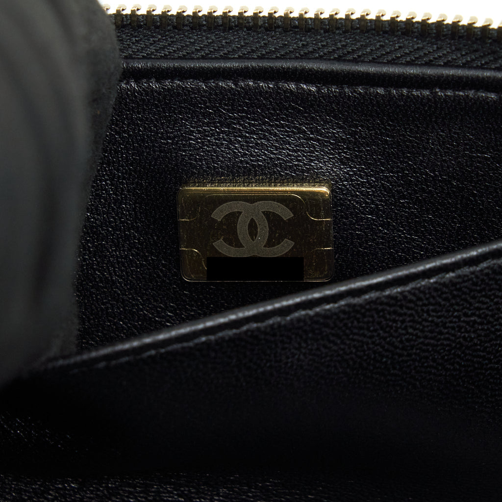 Chanel 22S Top Handle Vanity Caviar Black L