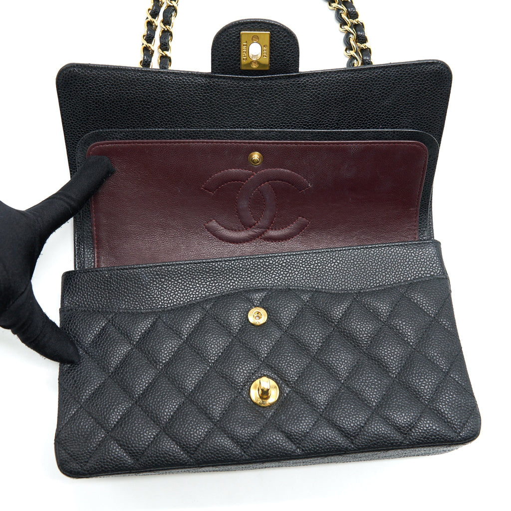 Chanel Medium Classic Double Flap Bag Caviar Black