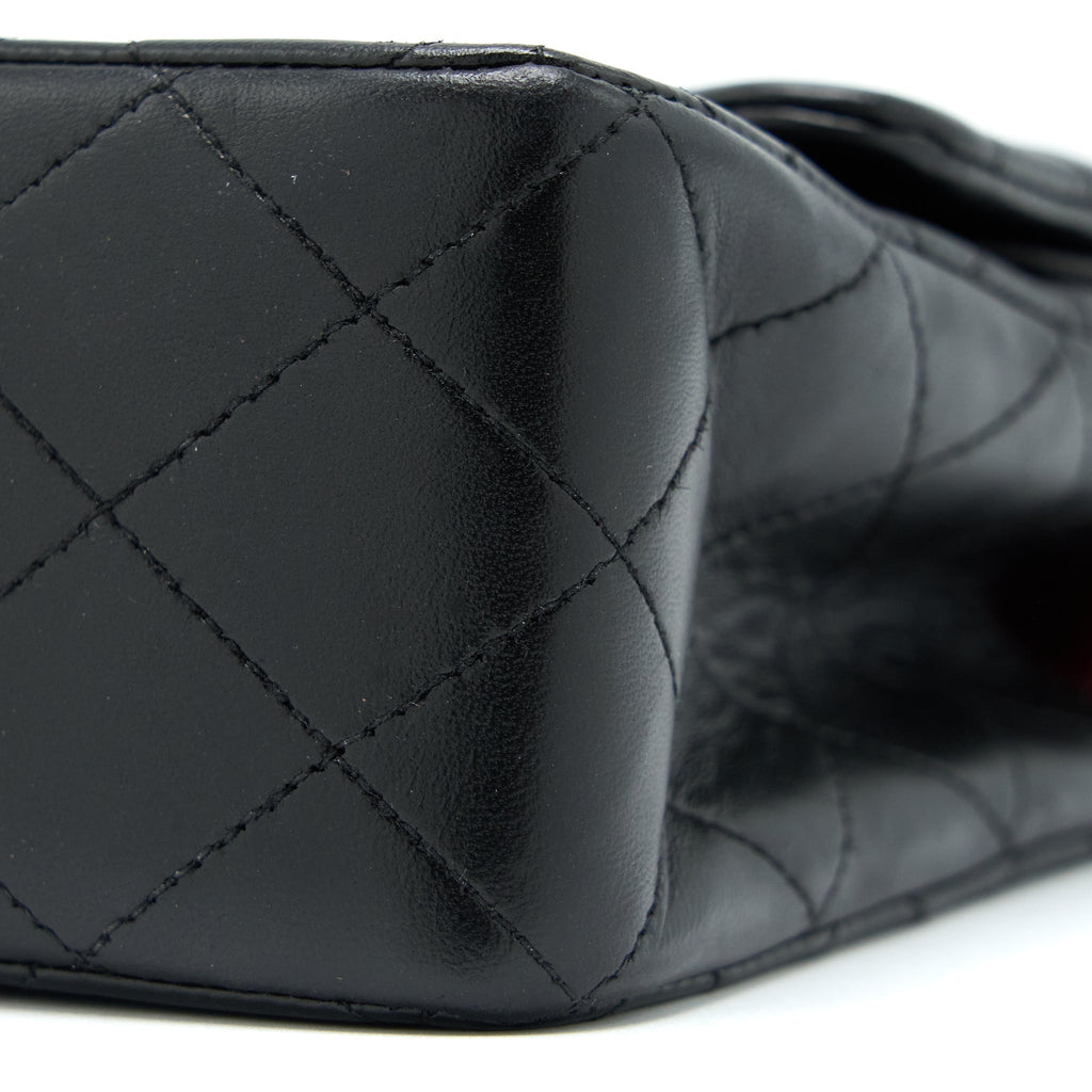 Chanel Vintage Medium Flap Bag Lambskin Black