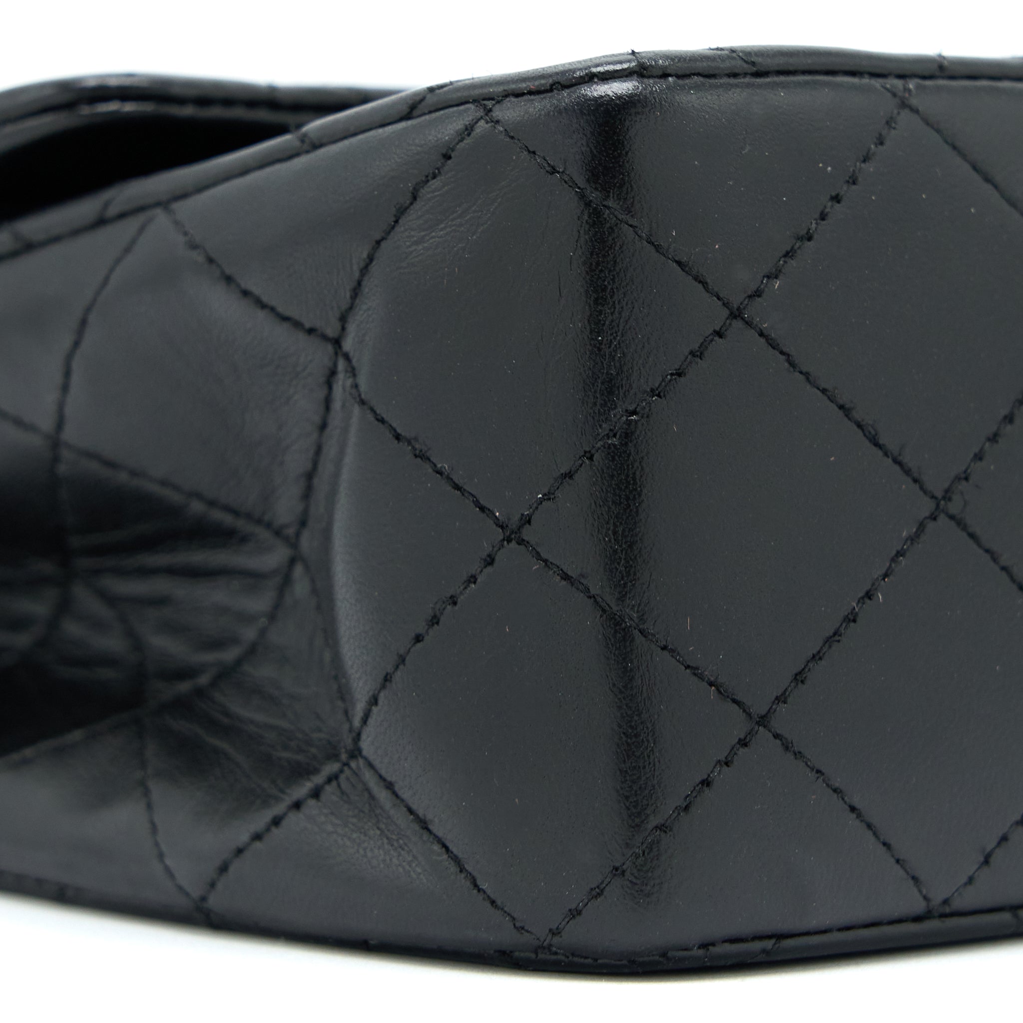 Chanel Vintage Medium Flap Bag Lambskin Black