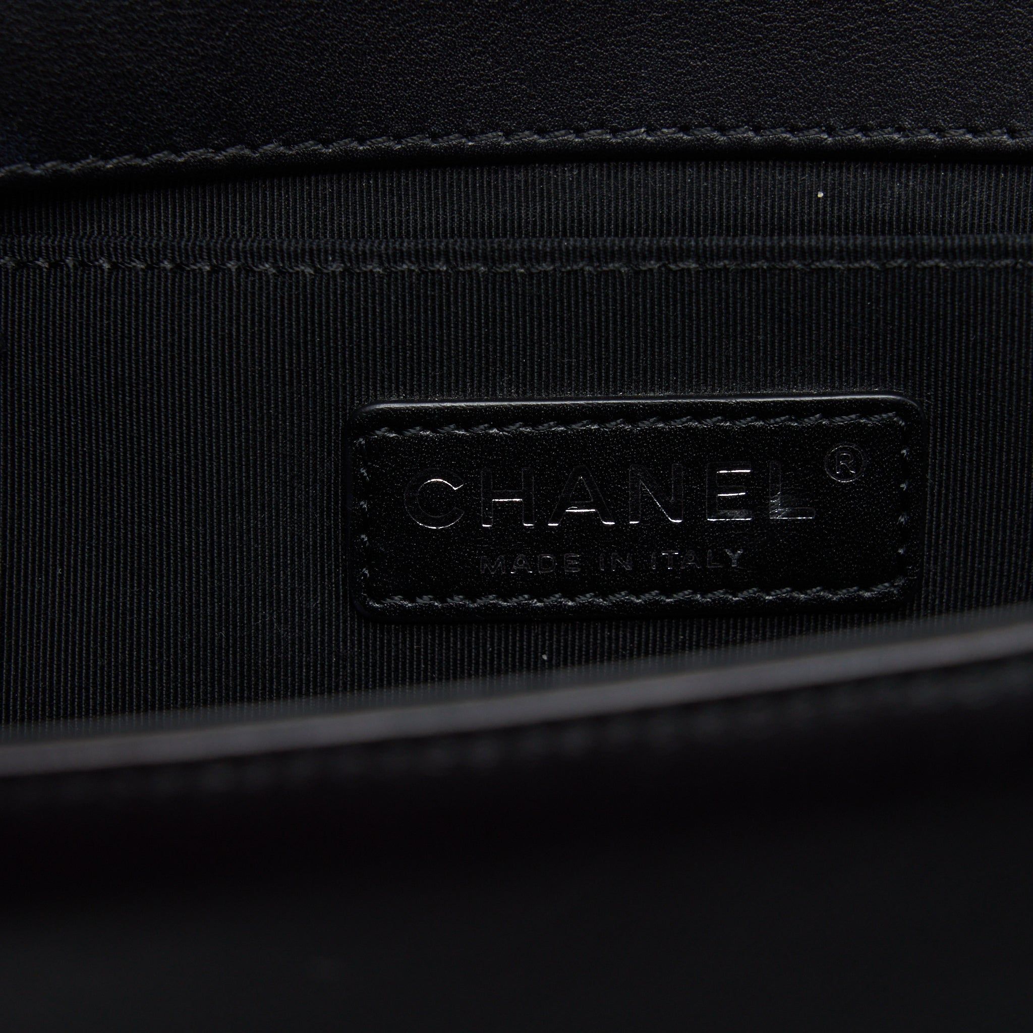 Chanel Medium Boy Bag Quilted And Chevron Calfskin Black