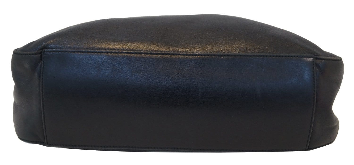 PRADA Milano Black Leather Hobo Shoulder Bag