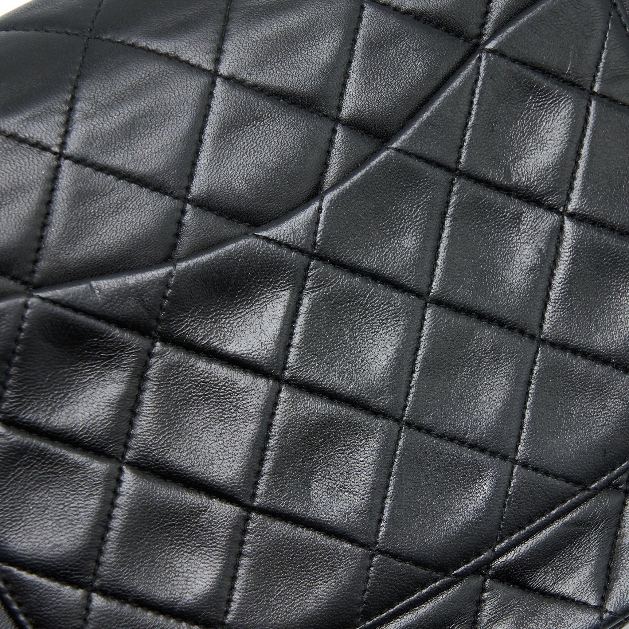 Chanel Vintage Medium Flap Bag Lambskin Black