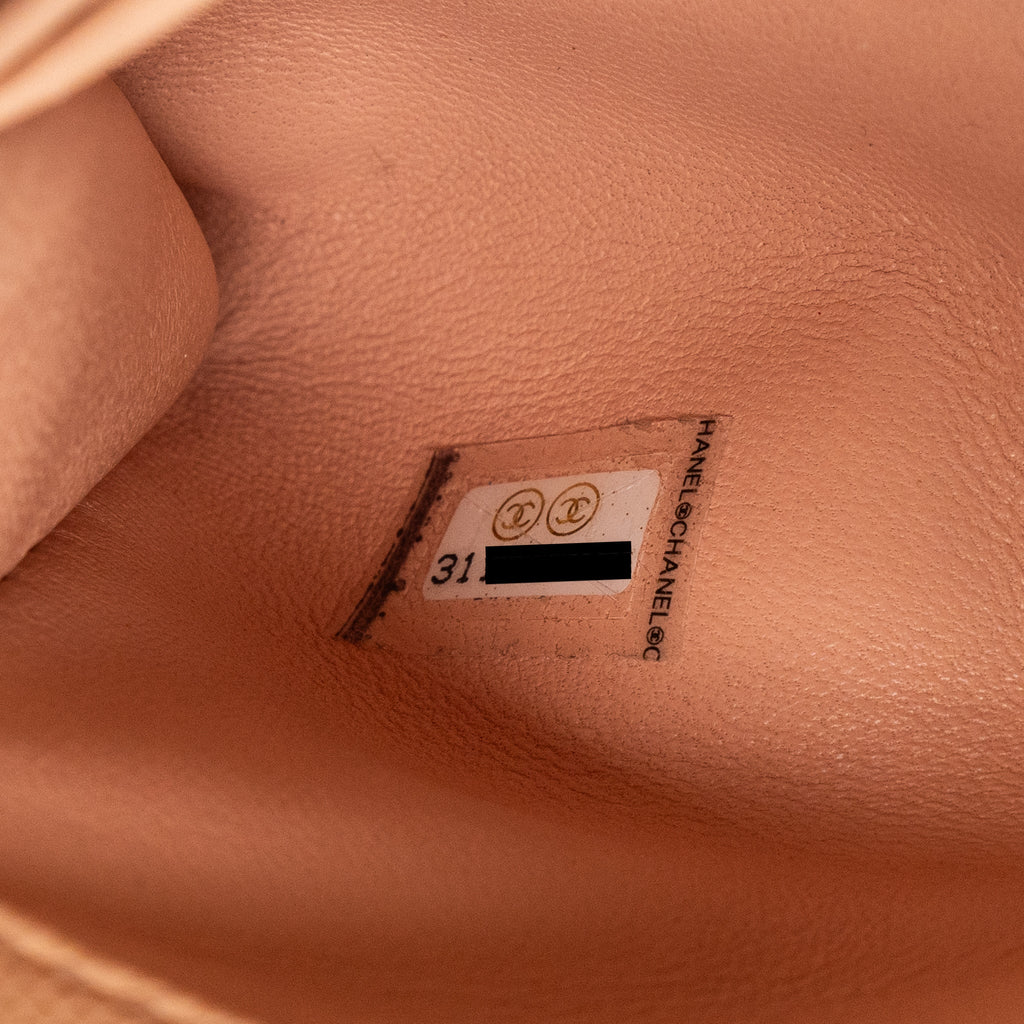 Chanel Mini Coco Handle Caviar Beige L