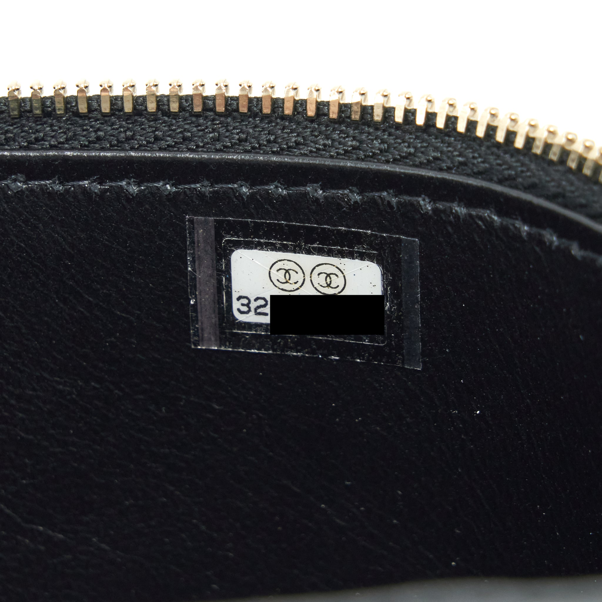 Chanel 22S Letter Top Handle Long Vanity With Chain Lambskin Black