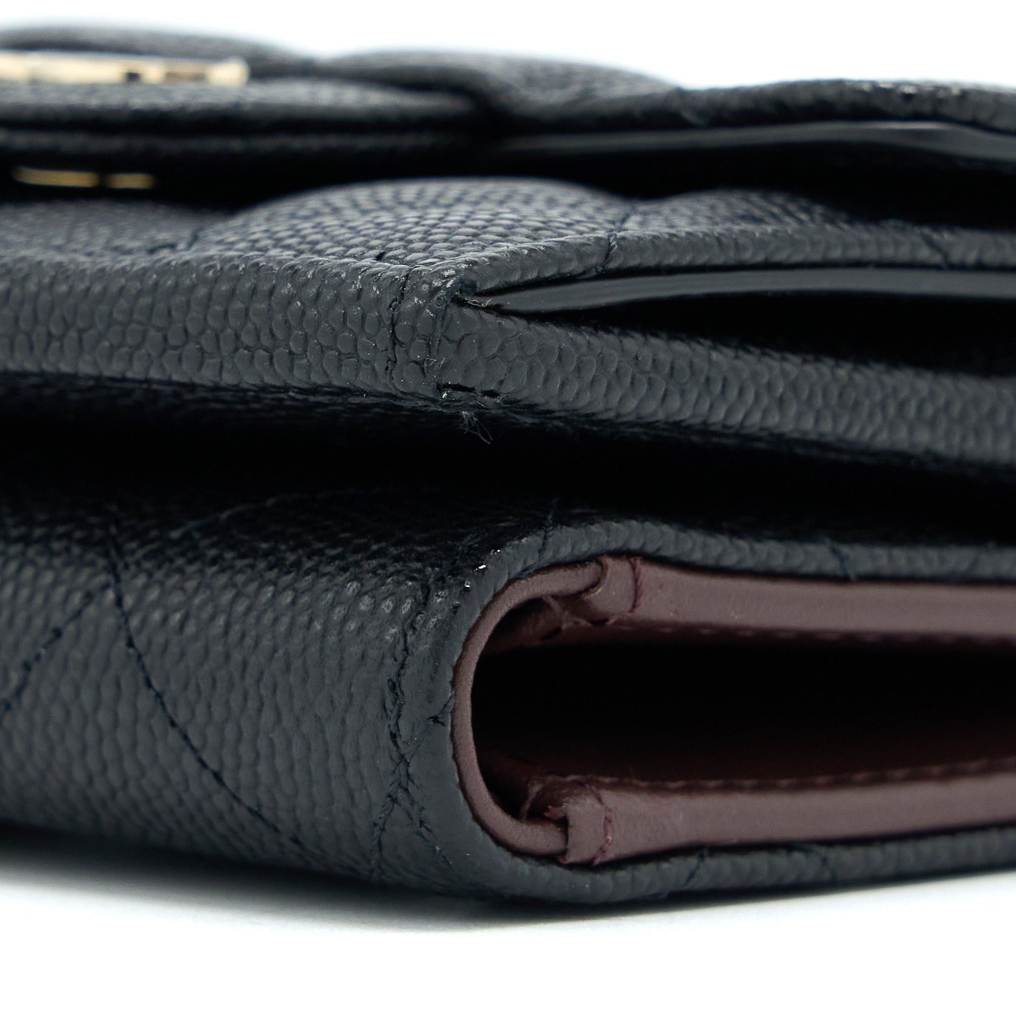 Chanel Small Compact Wallet Caviar Black L