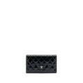 Chanel Classic Flap Long Wallet Patent Black