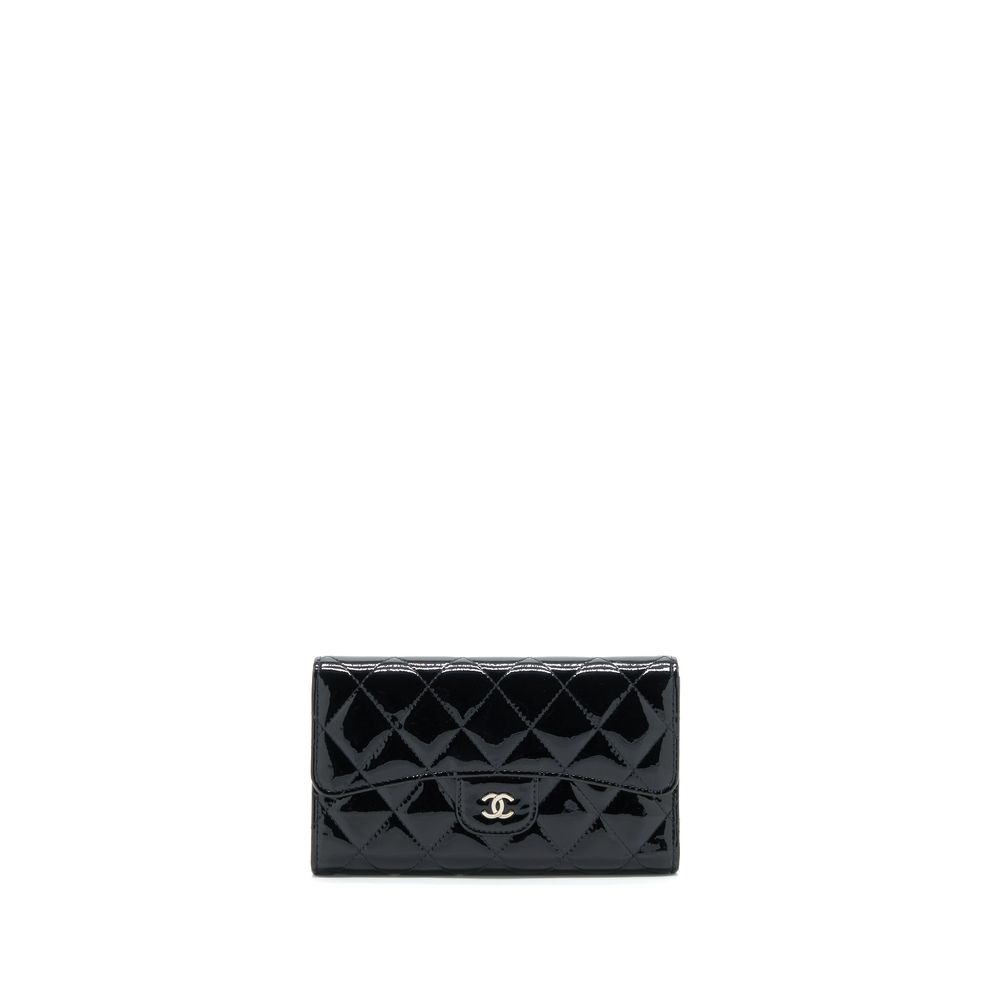 Chanel Classic Flap Long Wallet Patent Black