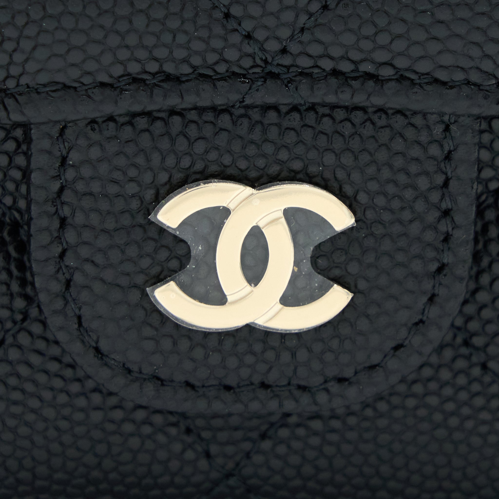 Chanel Small Compact Wallet Caviar Black L