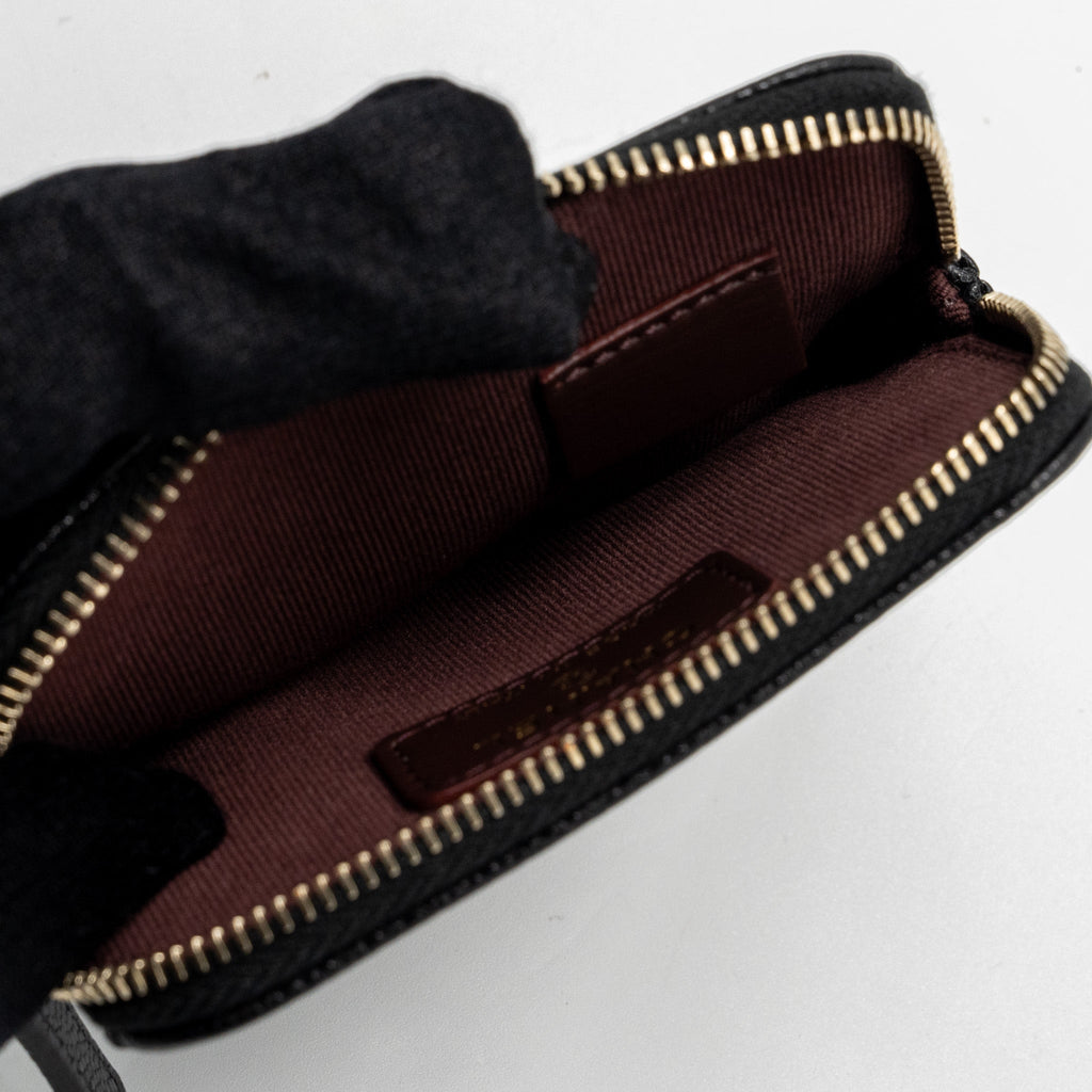 Chanel square zipper pouch card holder caviar black L (Microchip)
