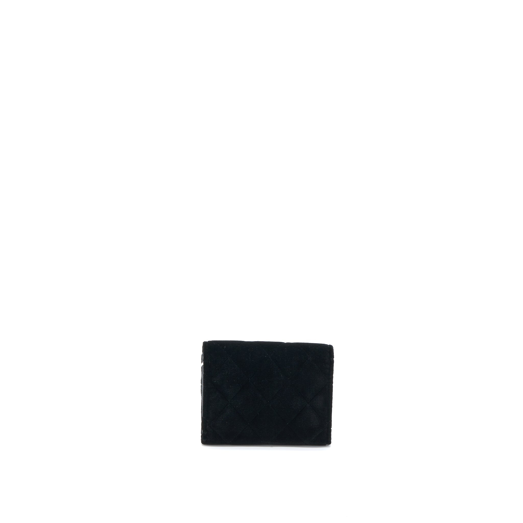 Chanel 21A Flap Card Holder Velvet Black L