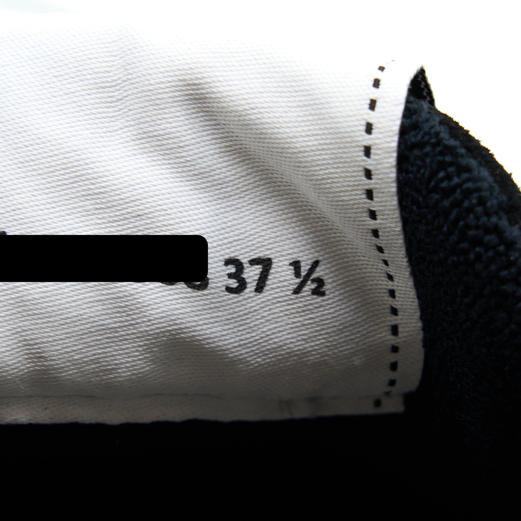 Chanel Size 37.5 Letter/CC Logo Sneaker Calfskin Black/White