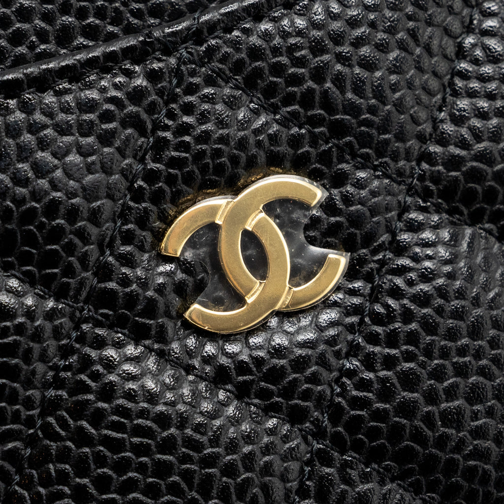 Chanel Classic card holder caviar black  (Microchip)