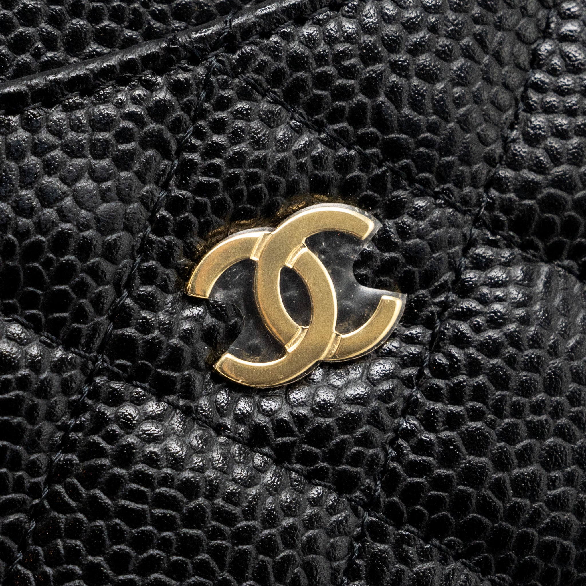 Chanel Classic card holder caviar black  (Microchip)