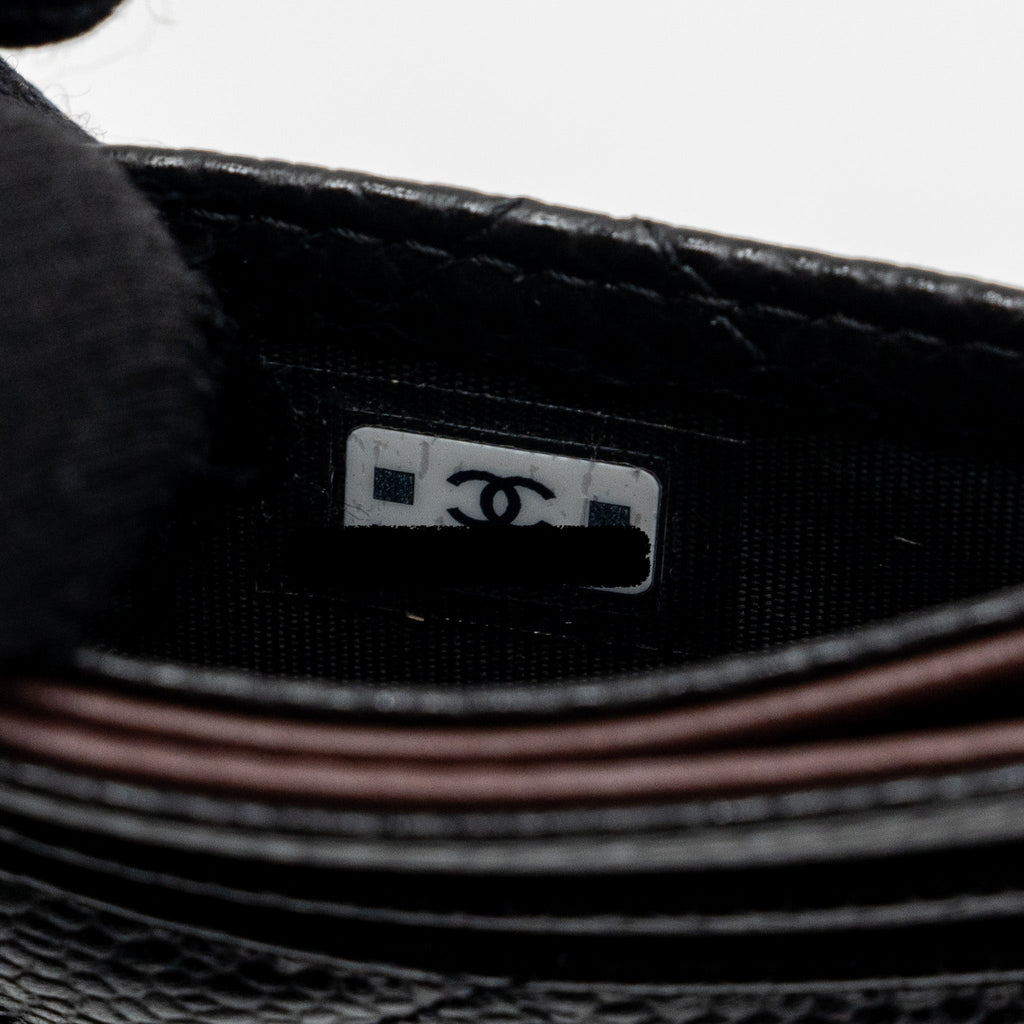 Chanel Classic card holder caviar black  (Microchip)