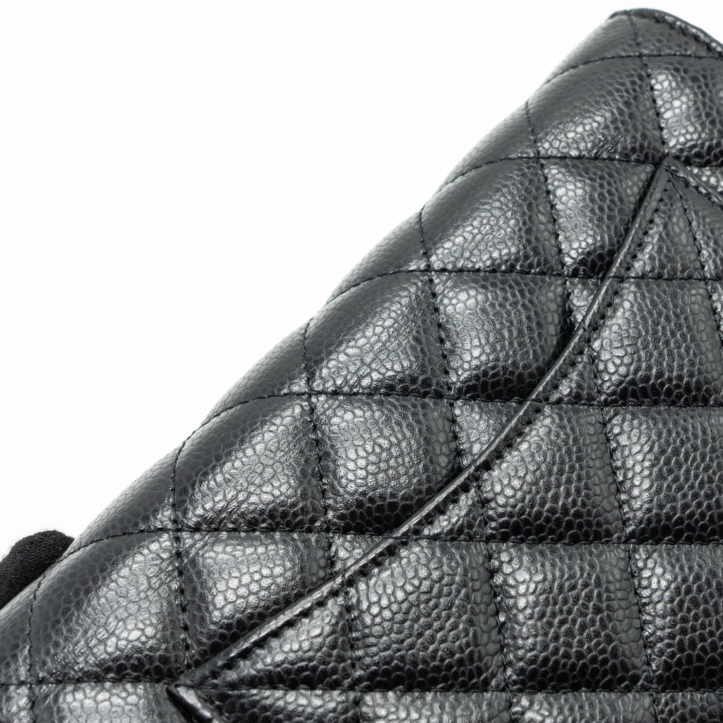 Chanel Classic Wallet On Chain Caviar Black  (microchip)