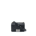 Chanel Small Boy Bag Caviar Black Ruthenium  (Microchip)
