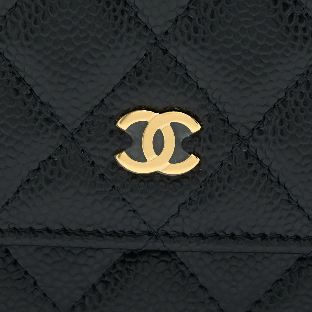 Chanel Classic Wallet On Chain Caviar Black