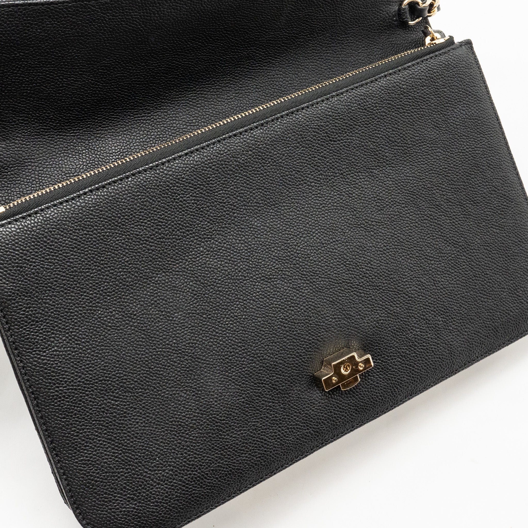 Chanel Paris-Cuba Thread Around Flap Bag With Chain Caviar Black L