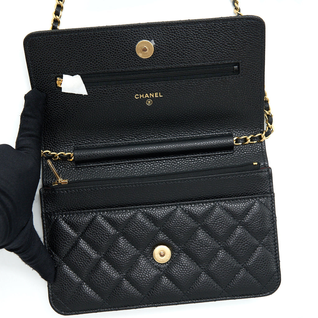 Chanel Classic Wallet On Chain Caviar Black