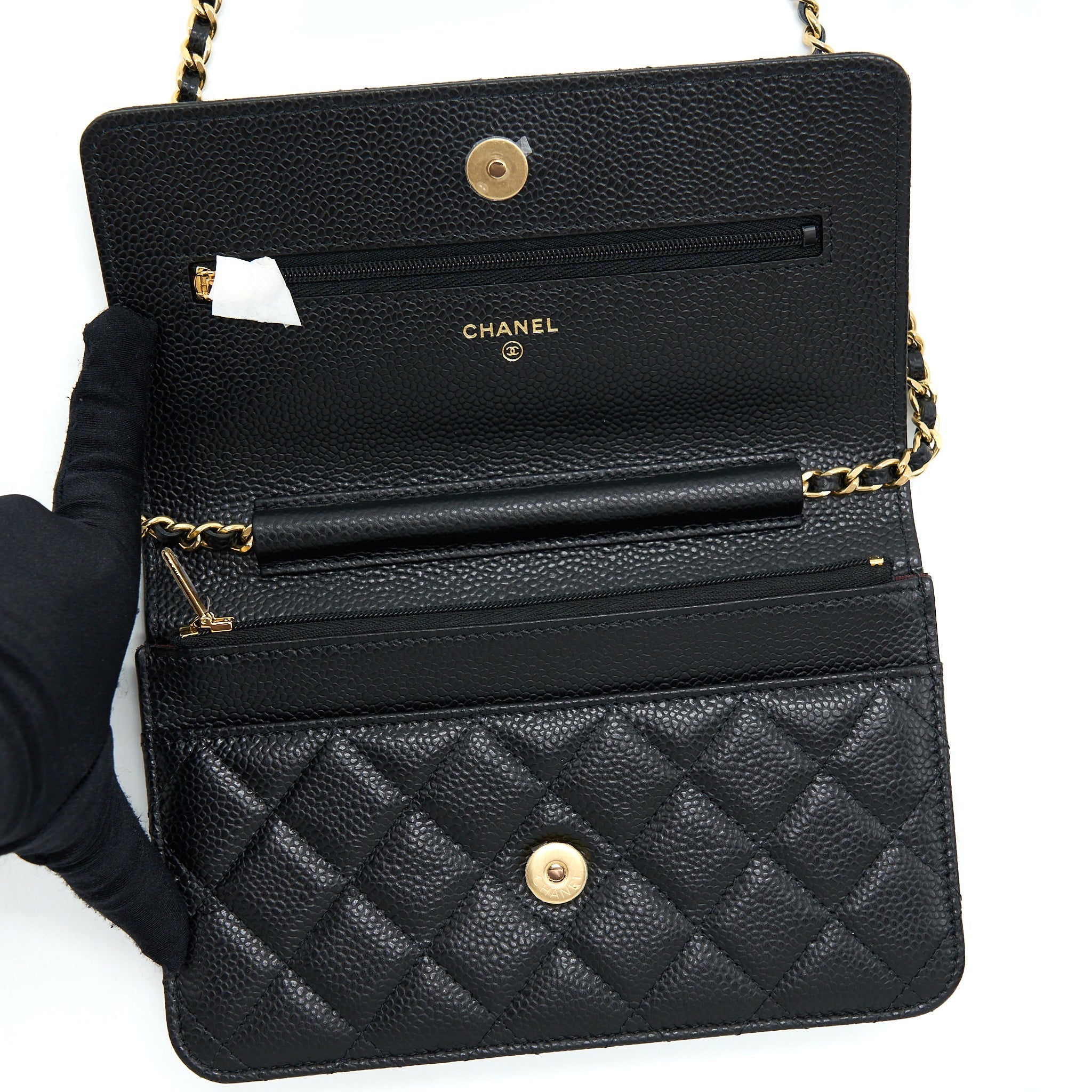 Chanel Classic Wallet On Chain Caviar Black