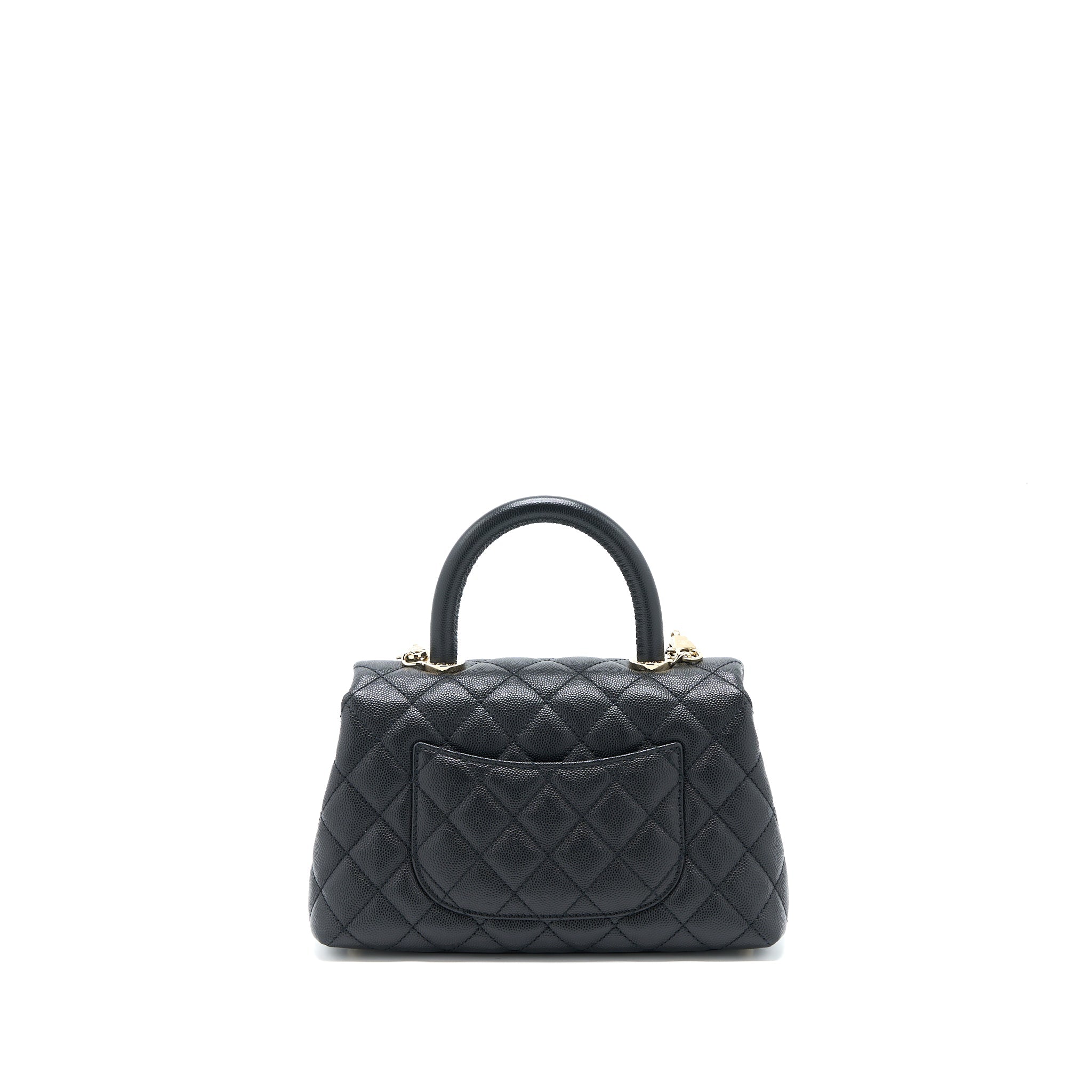 Chanel Small Coco Handle Caviar Black L