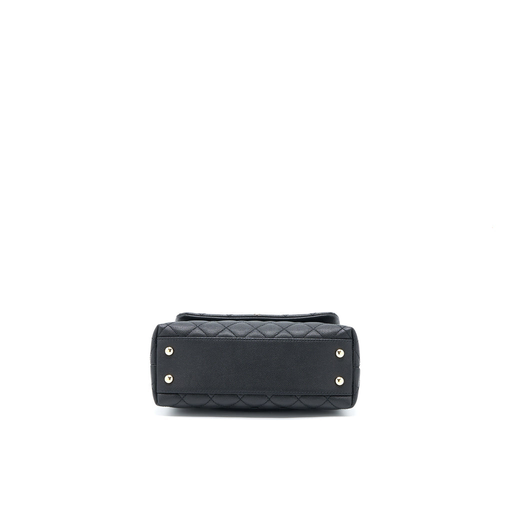 Chanel Small Coco Handle Caviar Black L