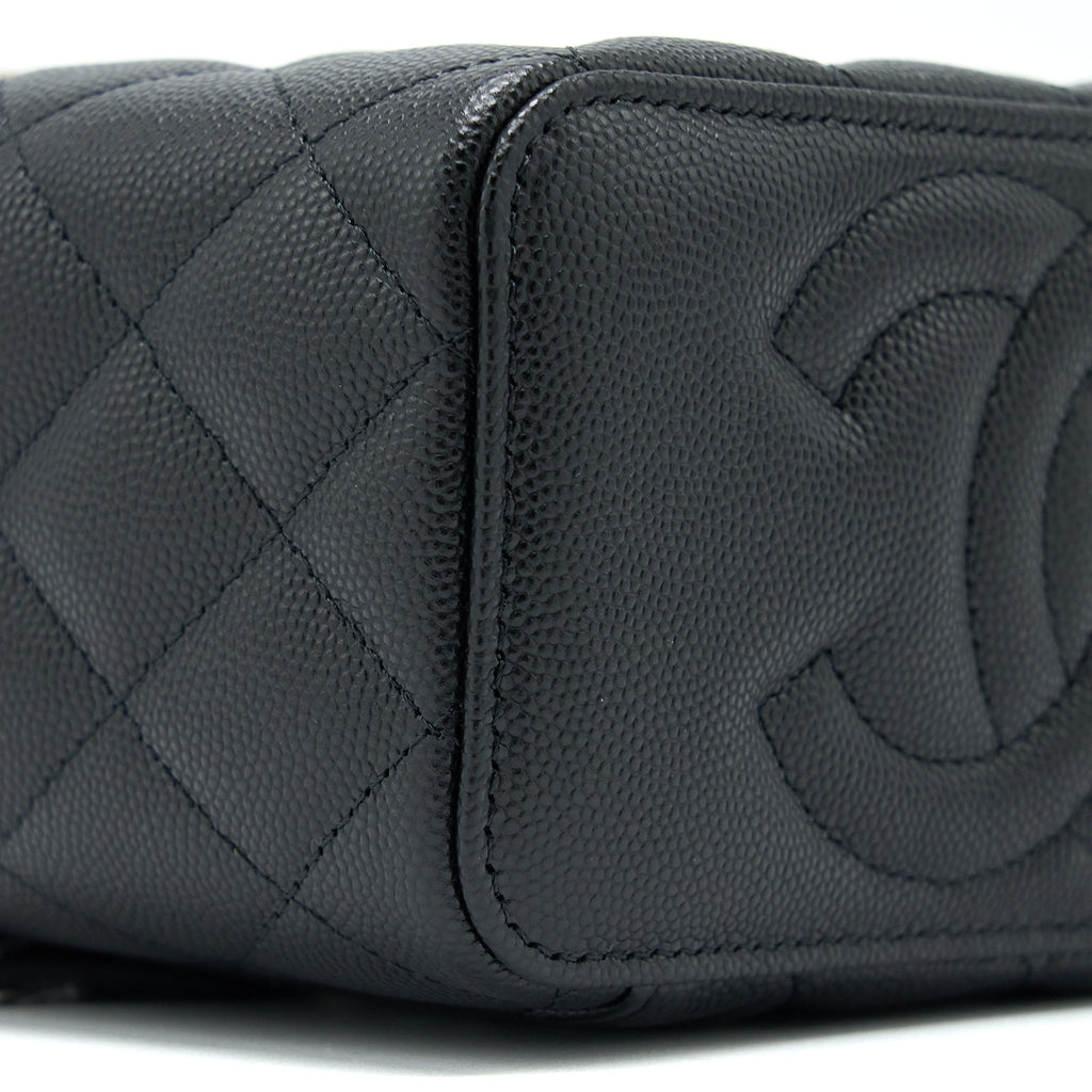 Chanel Long Vanity with Chain Caviar Black L (Microchip)