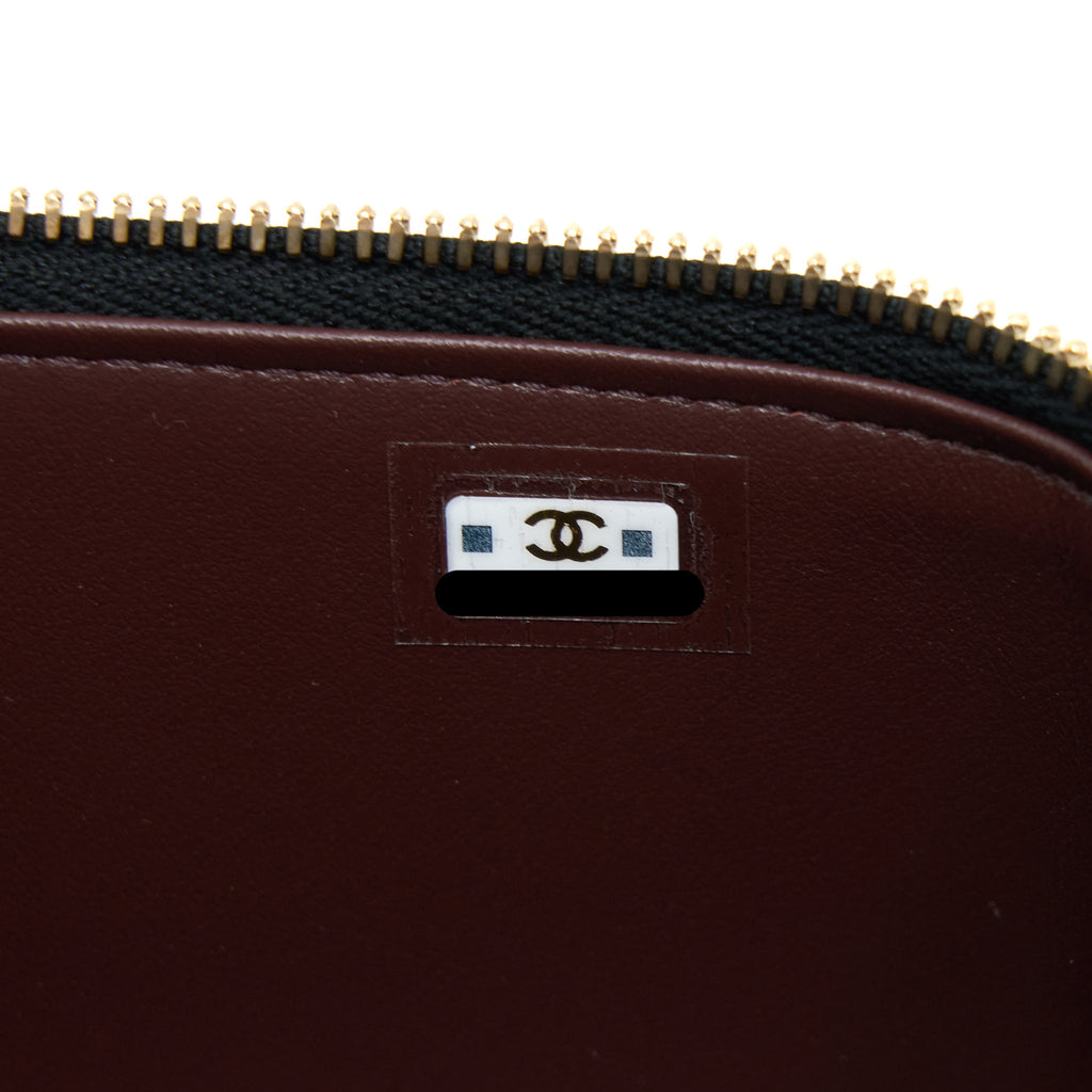 Chanel Long Vanity with Chain Caviar Black L (Microchip)