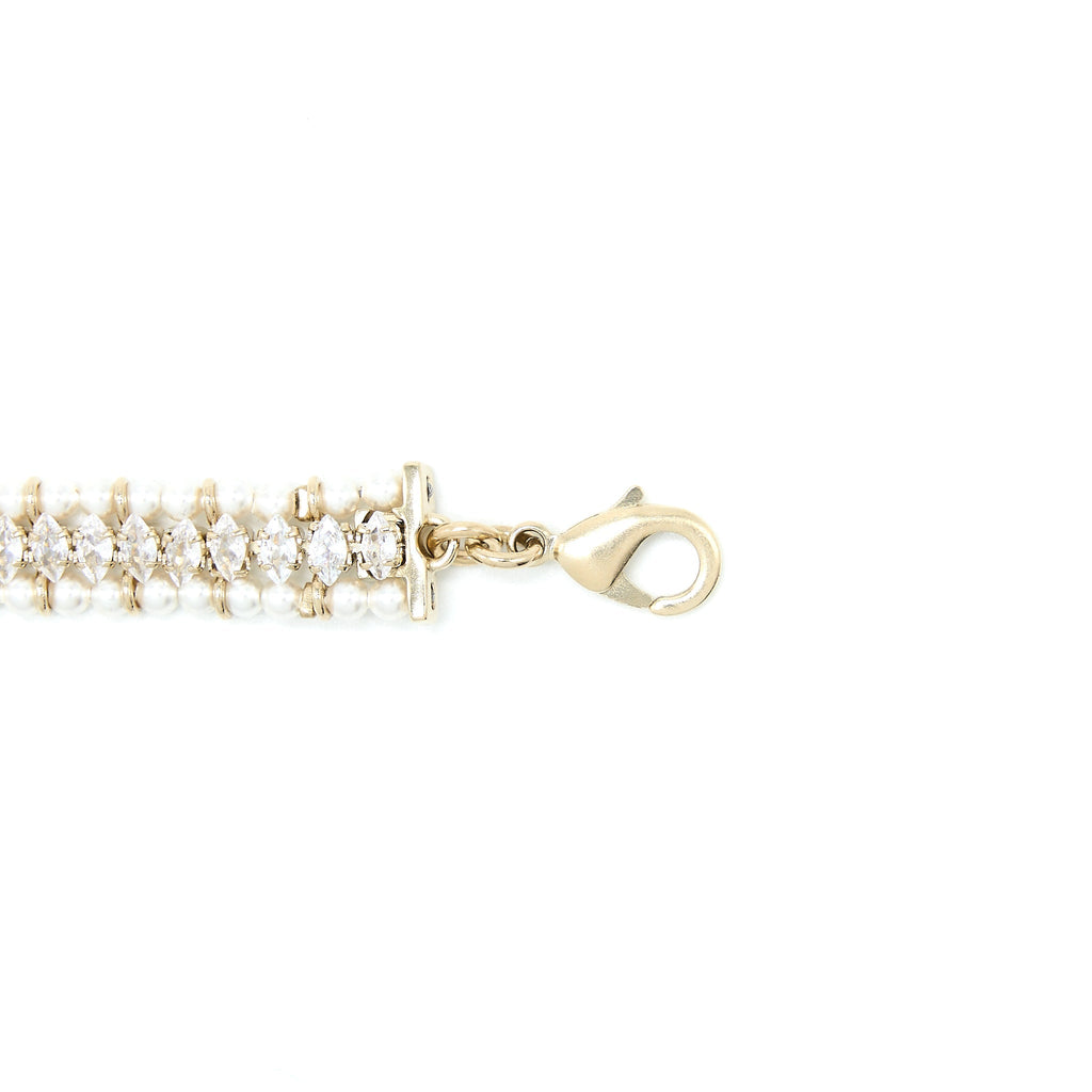 Chanel CC Logo Chocker Crystal/Pearl L