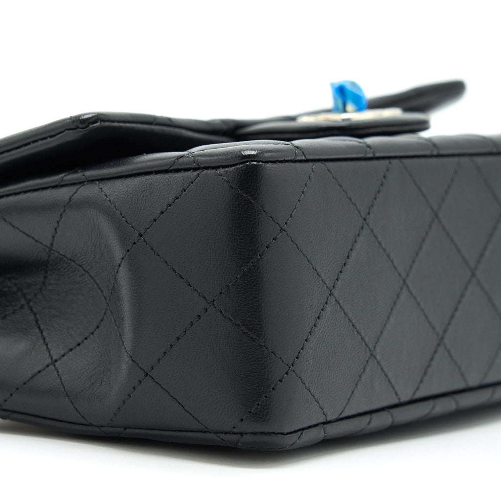 Chanel Mini Rectangular Flap Bag Lambskin Black L