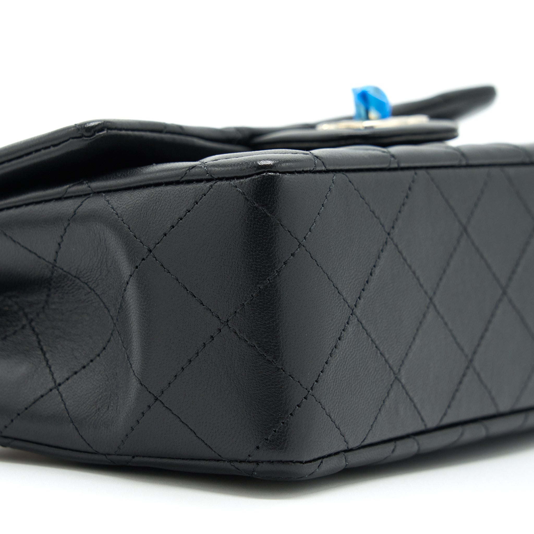 Chanel Mini Rectangular Flap Bag Lambskin Black L