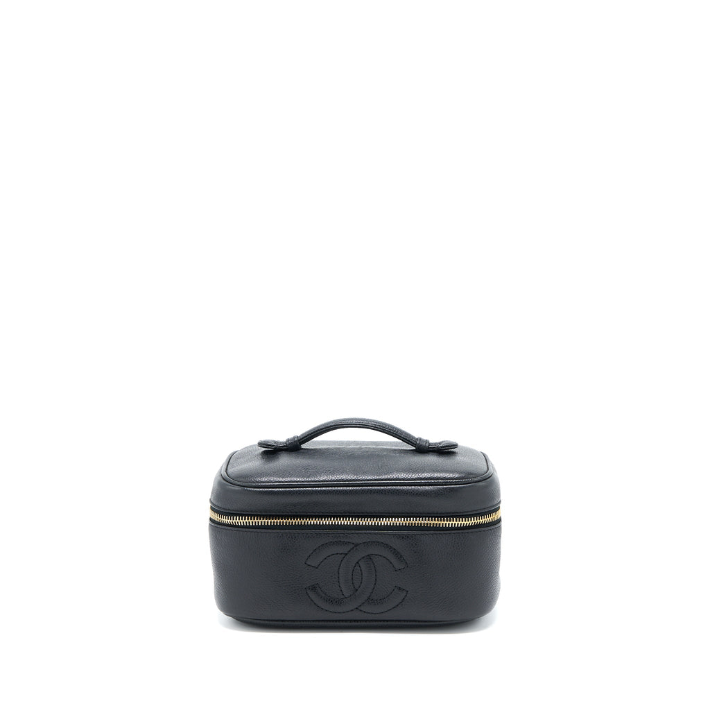 Chanel Vintage Vanity Case Caviar Black