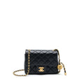 Chanel Pearl Crush Mini Square Flap Bag Lambskin Black