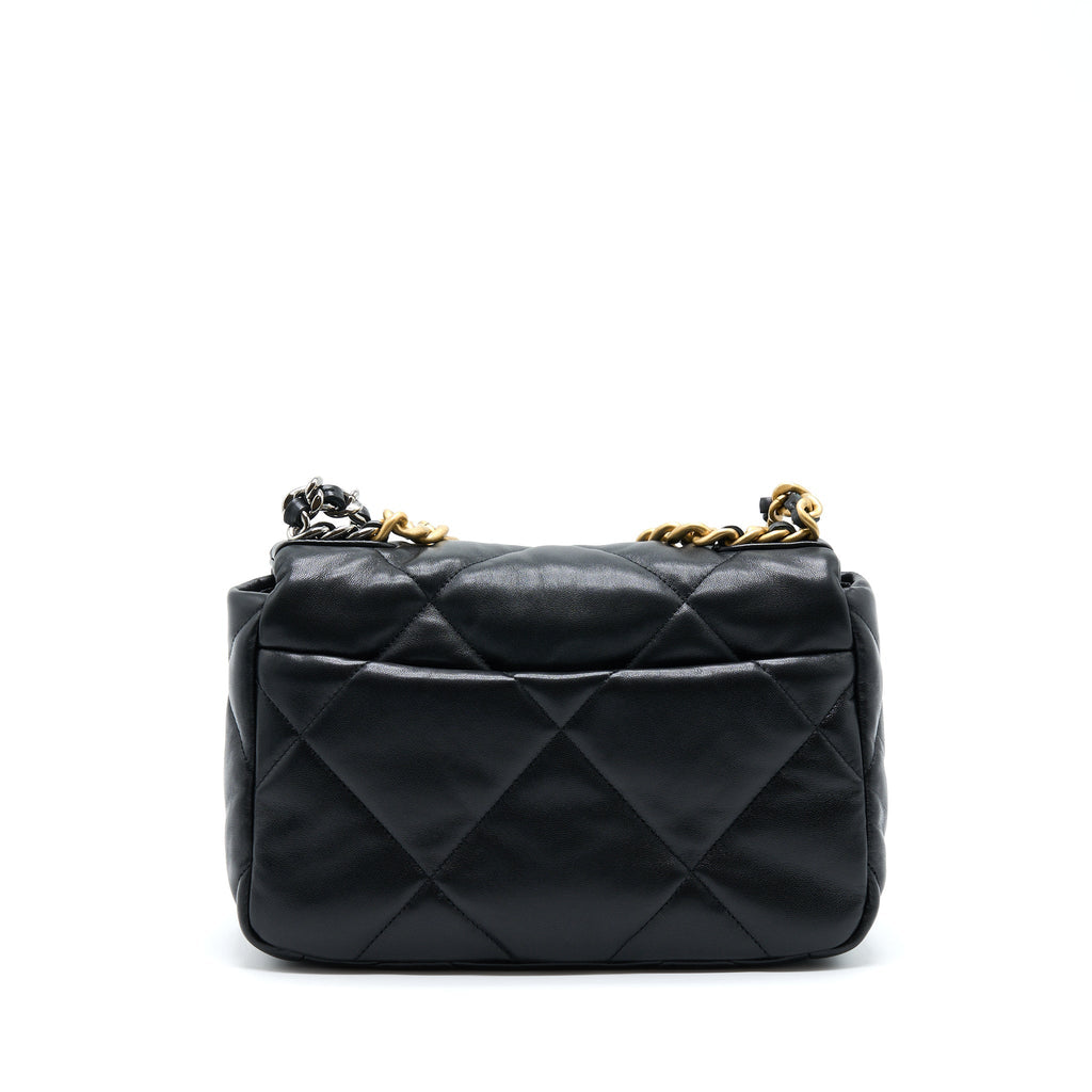 Chanel Small 19 Bag Lambskin Black With Multicolour Hardware