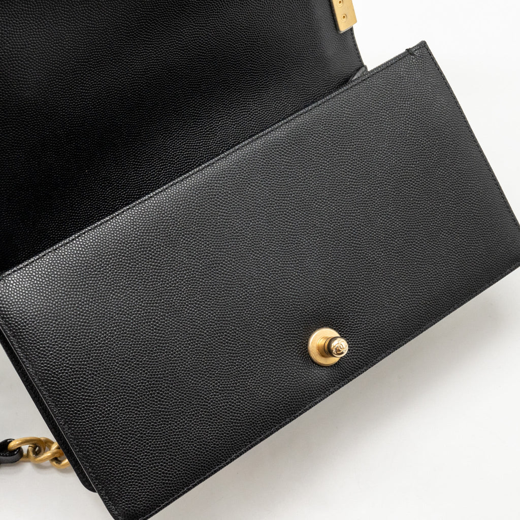 CHANEL Medium Boy Bag Caviar Black