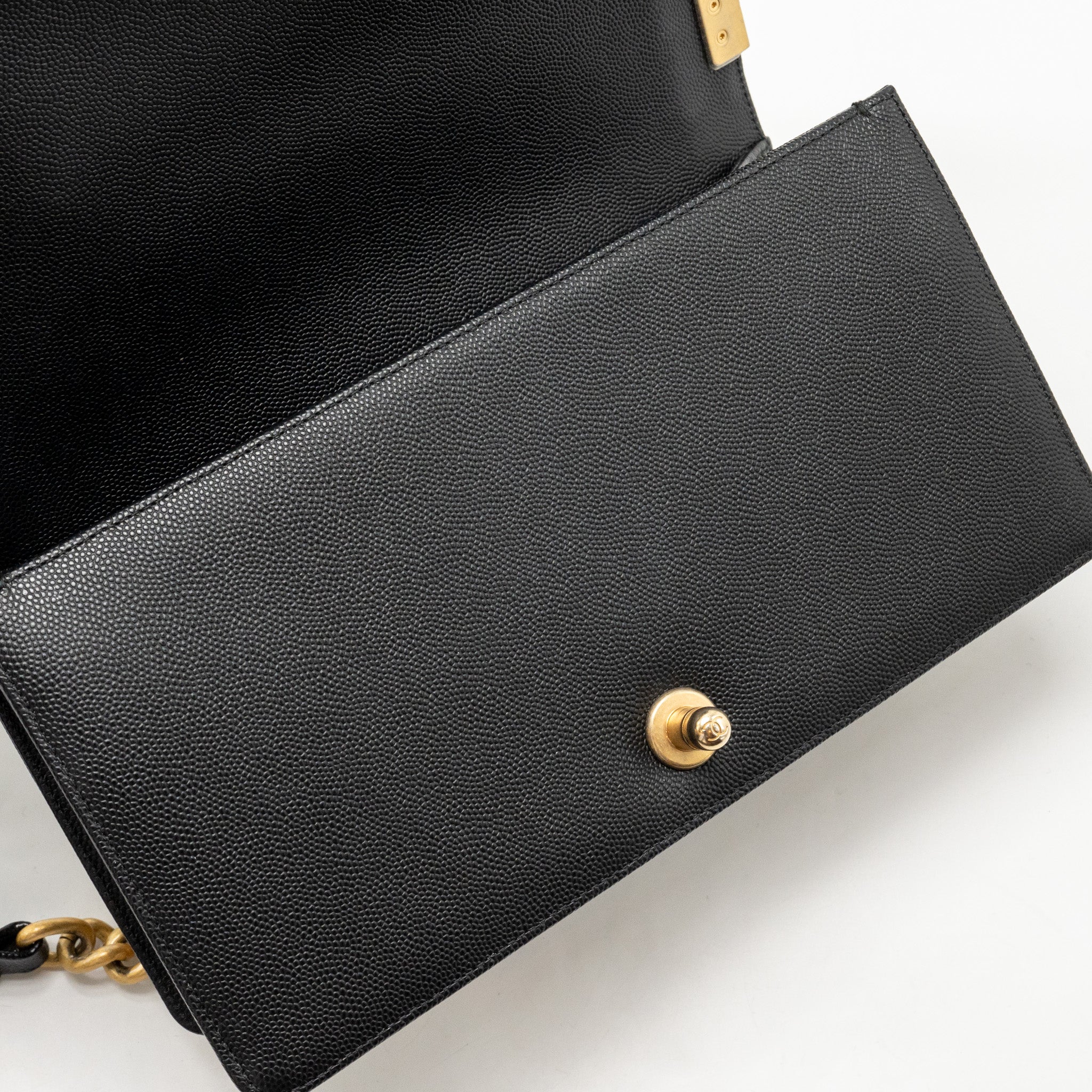 CHANEL Medium Boy Bag Caviar Black
