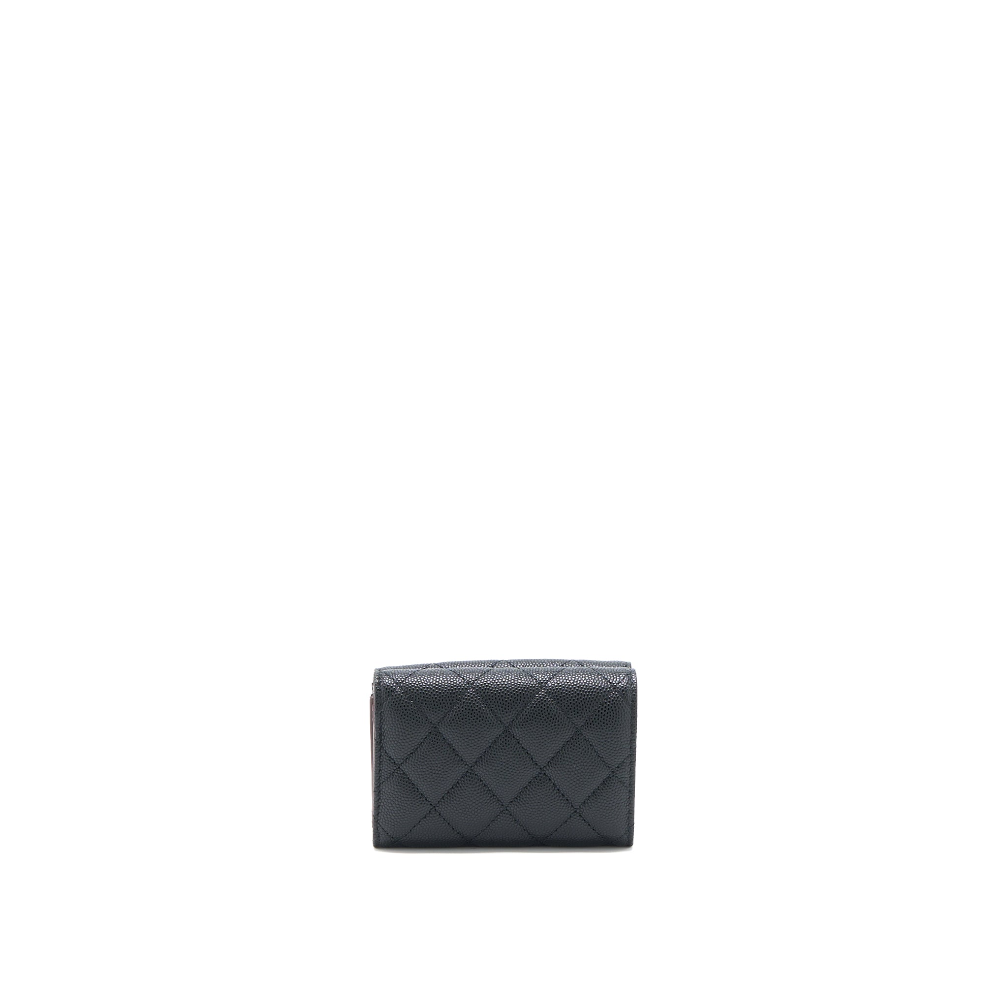 Chanel Small Compact Wallet Caviar Black L (Microchip)