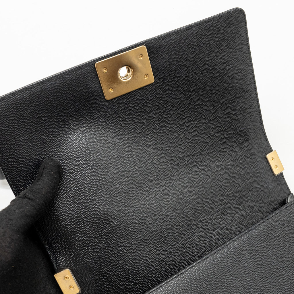 CHANEL Medium Boy Bag Caviar Black